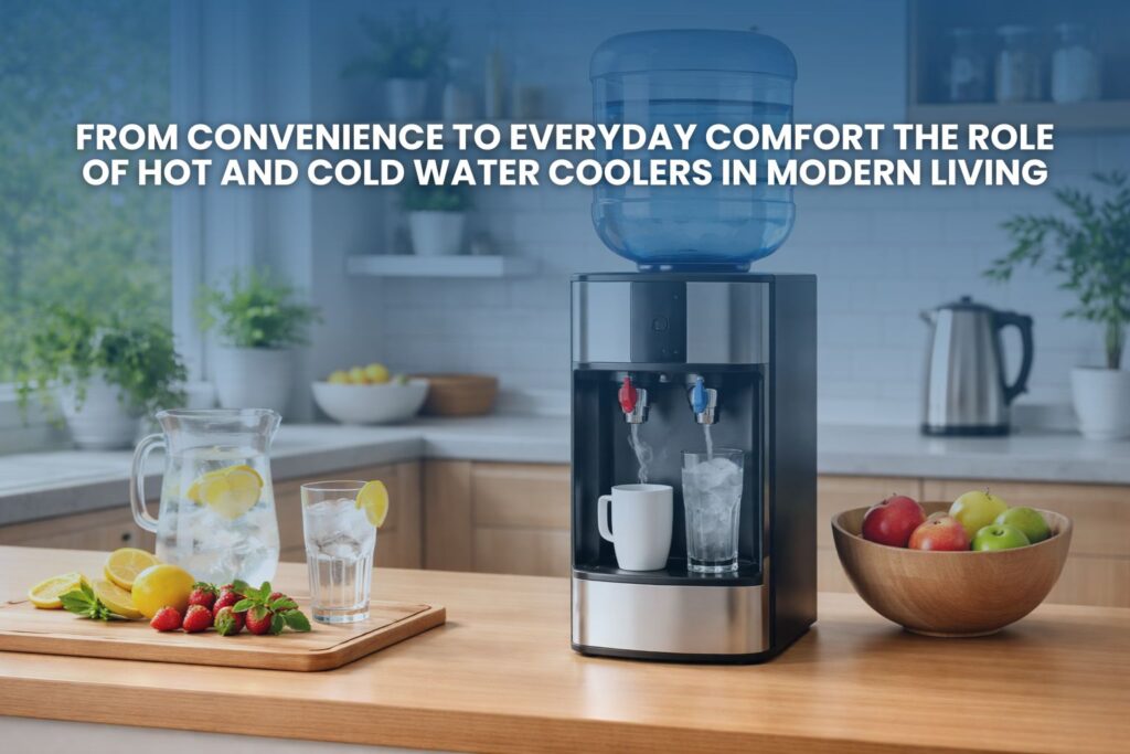 Hot and cold water cooler for modern living convenience