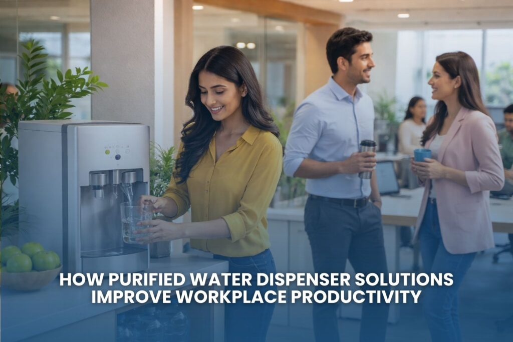 Learn how purified water dispenser solutions boost workplace productivity by supporting employee hydration, improving focus and creating a healthier office environment.